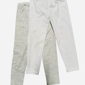 Girls Old Navy White & Gray Leggings